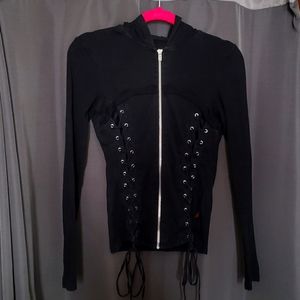 Royal Bones By Tripp Black Corset Hoodie *RARE HARD TO FIND*